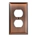 Amerelle Century Single Duplex Steel Wallplate in Antique Copper