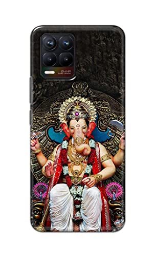 Image of PRINTFIDAA Lord Ganesh Bappa Moriya Vinayaka Printed Designer Hard Back Case Cover for Realme 8 / Realme 8 Pro -(VS) MVN1010