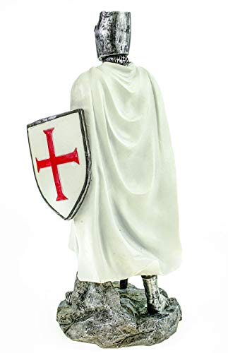 Joh. Vogler GmbH Deutscher Tempelritter mit Schwert und Schild weiß rot 30 cm Figur Templer Ritter Deko Skulptur – Bild 5