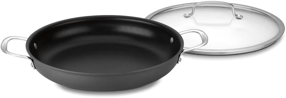 Cuisinart Contour Hard Anodized 12-Inch Everyday Pan with Cover,Black: Chefs Pans: Home & Kitchen
