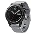 Kartice for Garmin Fenix 5 Watch Band Easy Fit 22mm Width Silicone Smart Watch Replacement Bands Sport Watch Band With Mental Clasp for Garmin Fenix 5(Grey)