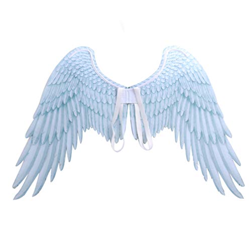 LIOOBO Asas de Anjo Adulto com Tiras Elásticas Asas de Penas Acessório Fantasia de Anjo para Cosplay