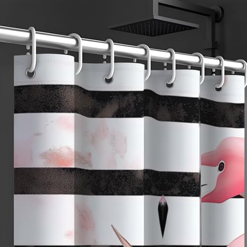 Rideau douche 180x180 tissu polyester imperméable lavable avec 12 crochets