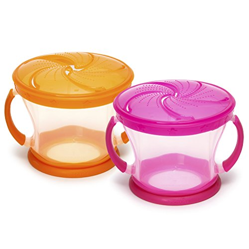 Image of Munchkin 2 Piece Snack Catcher, Pink/Orange