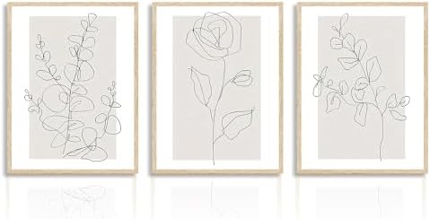 Cuadros de Arte de Plantas Abstracto Minimalista Beige, Posters d...