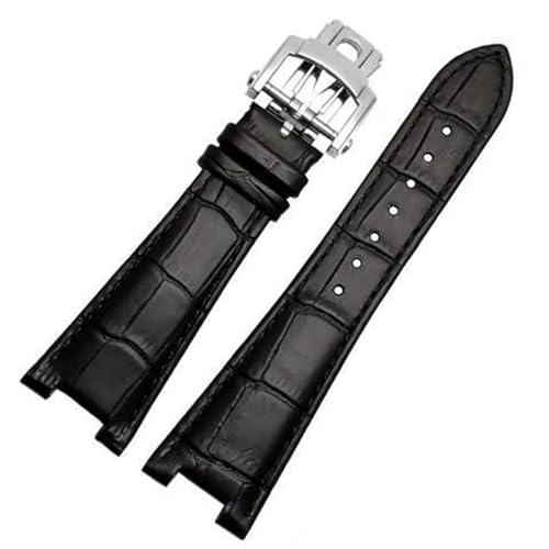 Bracelet de montre en cuir bleu souple 25mm ajustement parfait 5712G