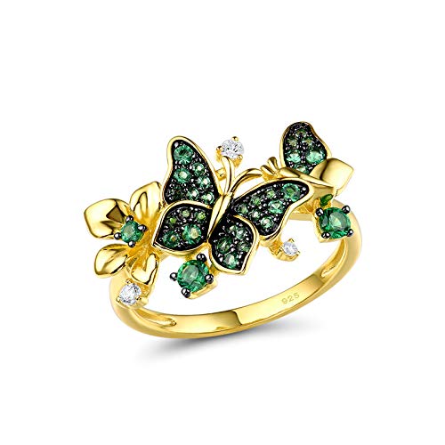 Bague fleur en argent 925 et pierres bleues Santuzza pour femme