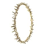 Beaupretty Partykronhaarzubehör mittelalterlicher Kopfschmuck Krone Handwerk Krone für die Braut Haarzubehör für Mädchen Hochzeit Diademe Partygeschenk Stirnband Dornenkrone Metall Golden