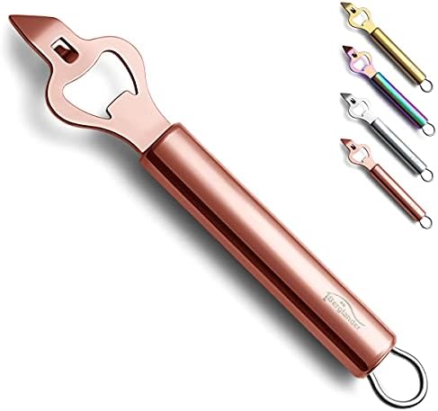 Berglander Rose Gold Bottle Opener, Stainless Steel Beer Bottle Can Opener, Sturdy And Durable Kitchen Gadgets With Titanium Rose Gold Plating