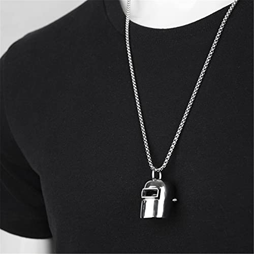 Hiphop Classic Welder Mask Pendant Necklaces For Welding Artisan Fashion Jewelry 27.5" #TOP1