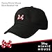 Disney Minnie Mouse Dad Hat, Cotton Adjustable Baseball Cap with Bow and Curved Brim, Black, One Size
