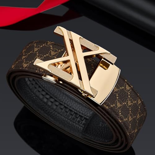 VANNANBA Leather Ratchet Designer Belts with Letter W Buckle, Y Buckle, Perfect for Casual Work Business4