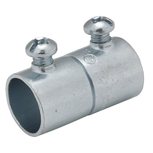 Hubbell-Raco 2023 Set Screw Coupling for EMT, 3/4" Trade Size, Steel (Pack of 25)