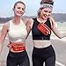 BAOGCOYO Fanny Packs for Women Men Mini Fashion Glitter Waist Packs with Adjustable Strap and 3 Zipper Pockets Everywhere Crossbody Belt Bag for Outdoors Running Travelling (Red Bling Sparkle)