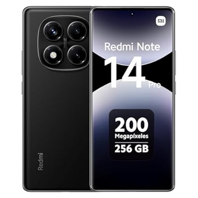 Xiaomi Redmi Note 14 Pro - Smartphone de 8+256GB  Pantalla de 6.67" AMOLED FHD+ 120Hz  MediaTek Helio G100-Ultra  cámara de 200MP  TurboCharge 45W  5500 mAh  Cargador no Incluido  Negro  Versión ES