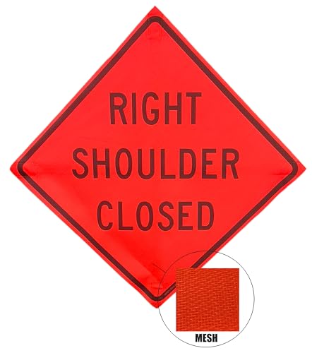 Image of 36 inchx36 inch Right Shoulder Closed Mesh Sign & Steel Spring Stand