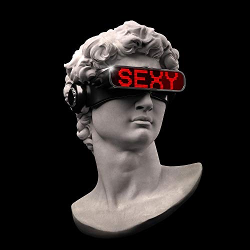 Lustiger David, der VR-Brille-Leinwand-Plakate und -Drucke trägt Zusammenfassung David-Skulptur-Leinwand-Gemälde auf der Wand Art Decor Picture