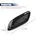 6PCS Car Exterior Hood Side Door Air Vent Cover, Glossy Auto Fenders Trim Intake Grille Decorative Sticker, ABS Hood Spoiler Bumper Side Vent Decal Decoration for Most Cars (Black)