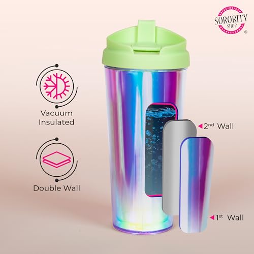 Vaso estilo retro Alpha Xi Delta de cristal resistente que no pierde su diseño 6