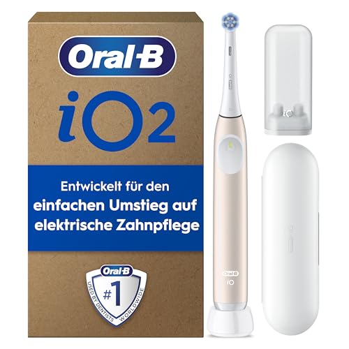 Oral-B iO Series 2 Elektrische Zahnbürste/Electric Toothbrush, 1 Aufsteckbürste, 3 Putzmodi für Zahnpflege, Magnet-Technologie, Reise-Etui, Reise-Aufsteckbürsten-Etui, Designed by Braun, Calm Pink Oral-B iO Series 2 Elektrische Zahnbürste/Electric Toothbrush, 1 Aufsteckbürste, 3 Putzmodi für Zahnpflege, Magnet-Technologie, Reise-Etui, Reise-Aufsteckbürsten-Etui, Designed by Braun, Calm Pink