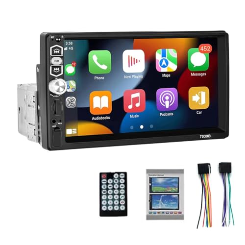 カーラジオ Amazon.co.jp: 1 Din CarPlay Androidカーラジオ、7インチ高精細タッチ