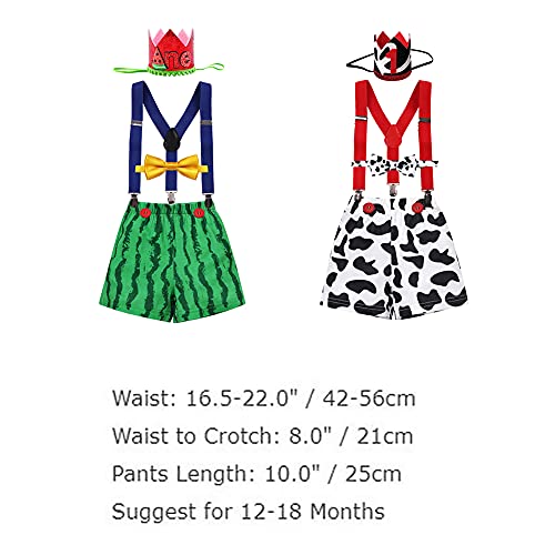 Image of IMEKIS Baby Boys First 1st Birthday Cake Smash Outfit Wild ONE Diaper Cover + Suspenders + Bowtie + Headband for Photo Props