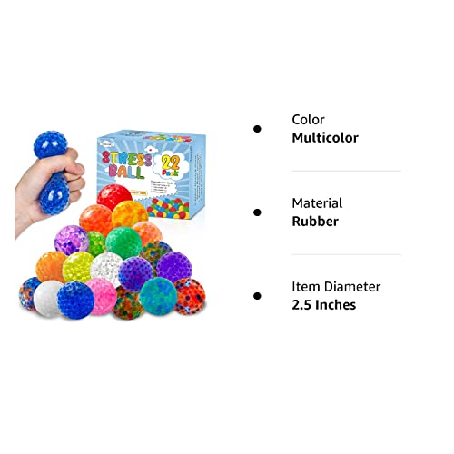 Inscraft 22 Pack Stress Balls Set For Kids And Adults, Squishy Fidget Toys With High Resistance, Anxiety Calming Autism Add/Adhd Sensory Balls #TOP6
