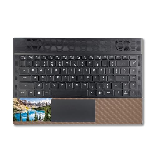 Image of MightySkins Carbon Fiber Skin Compatible With Alienware X14 R2 (2023) Full Wrap Kit - Mountain Lake | Protective, Durable Textured Carbon Fiber Finish | Easy To Apply & Change Styles | Made in the USA