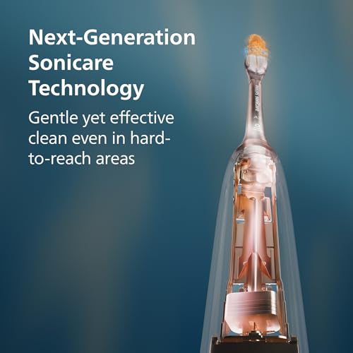 Philips Sonicare 7300 Rechargeable Electric Toothbrush, 3 Brush Head, Black