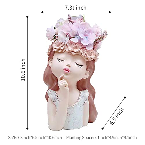 Aygrun-Head-Planter-Succulent-Pots-Face-Flower-Pot-Cute-Resin-Cactus-Planters-with-Drainage-Creative-Decorations-Gift-for-Women-Man-Office-and-Garden-Decor-73x65x106inch-Thinker-Girl Aygrun-Head-Planter-Succulent-Pots-Face-Flower-Pot-Cute-Resin-Cactus-Planters-with-Drainage-Creative-Decorations-Gift-for-Women-Man-Office-and-Garden-Decor-73x65x106inch-Thinker-Girl