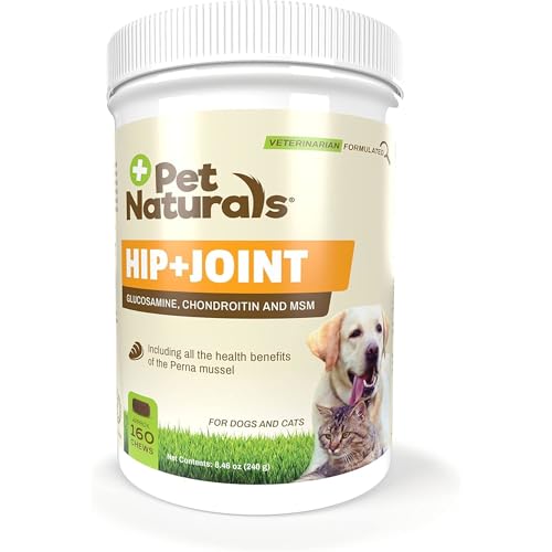 Pet Naturals Hip and Joint Supplement with Glucosamine, Green-Lipped Mussel, and Chondroitin for...