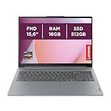 Lenovo IdeaPad Slim 3 Gen 8 - Ordenador Portátil 15.6'' FHD (AMD Ryzen 5 7520U, AMD Radeon 610M Graphics, 16 GB RAM, 512 GB SSD, Wi-Fi 6, Sin Sistema Operativo) Teclado QWERTY Español, Gris Ártico