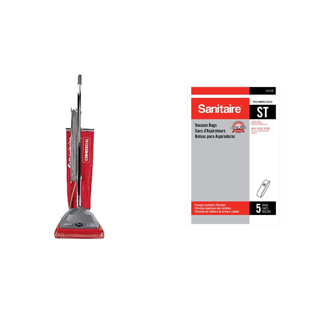 Sanitaire TRADITION Upright Commercial Bagged Vacuum SC684G Red 5PK ST Style Sanitaire Vacuum Bags