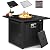 AthLike 30" Propane Fire Pit Table, 50000 BTU Gas Square Fire Bowl, 2 in 1 Outdoor Fireplace w/CSA-Certified, Lid, Anti-Fire Mesh, Auto-Ignition, Waterproof Cover, Lava Rock, for Party Patio Yard