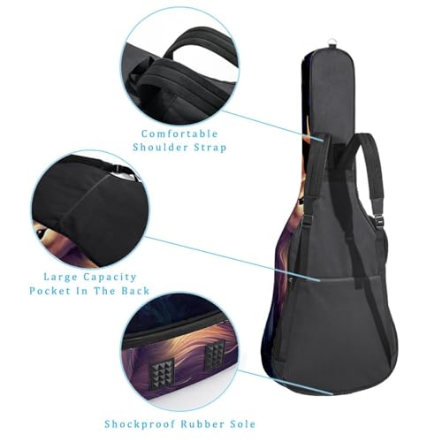 Sac pour guitare étanche de 101,6 cm à motif cerf multicolore