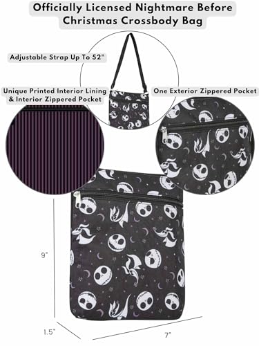 Disney Women Crossbody Bag Nightmare Before Christmas Jack Skellington AOP Sling3