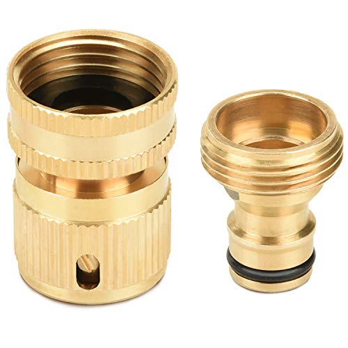 Preisvergleich Produktbild Brass Garden Hose 3 / 4 Messinggewinde Wasserhahn Schnellklupplung Adapter Armaturen Stecker