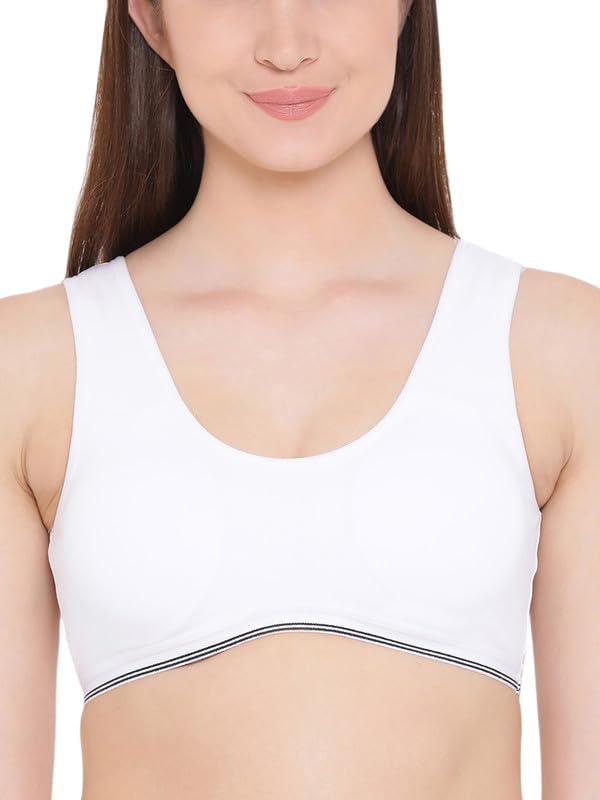 Clovia Women Cotton Padded Non-Wired Solid T-Shirt Bra for Teen