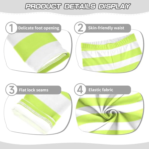 DOMIKING Neon Yellow Girl's Leggings Pants Kids' Yoga Pants Stretchy Workout Bottoms 4 Years3