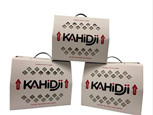 Image of KAHIDJI Live Bird Shipping Box Economy Size 13 inch x 13 inch x 10 inch Tall - for Poultry, Quails, Pigeons & Canaries 3 Boxes