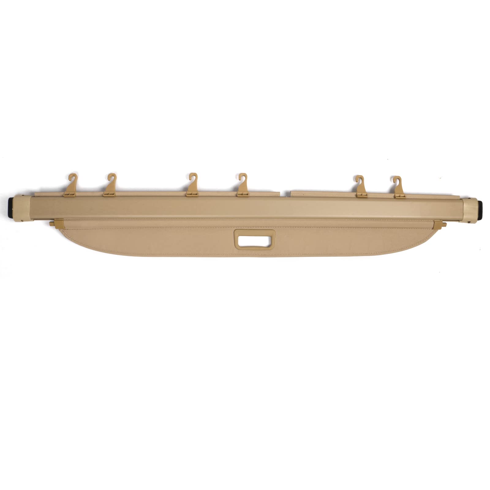 IKON MOTORSPORTS, Retractable Cargo Cover Compatible with 2006-2012 Toyota Rav4, Factory Style Beige Luggage Carrier Rear Trunk Security Cover, 2007 2008 2009 2010