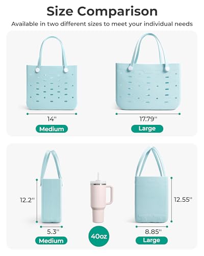 BAGSMART Water-resistant Rubber Tote