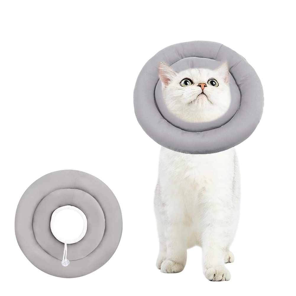 Halskrause Hund Katze Halskragen Leckschutz Hundekragen Weich Bequem Schutzkragen Einstellbar Schützend Kragen Haustier Hundehalskrausen Verhindern Kratzen Hundetrichter Katzen Halsband Schutz