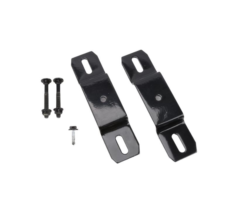 2 1/2" Sq. Steel Ornamental Fence Line Bracket Black (Set)