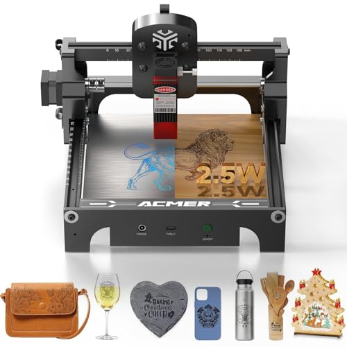 ACMER S1 Laser Engraver for Beginner Mini Laser Engraving Machine for Wood, Leather, Plastic, Laser...