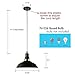 CLAXY Ecopower Industrial Barn Mini Metal Pendant Light 1 Light Hardwired for Kitchen Loft Restaurant Bar