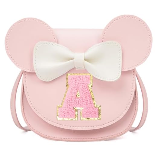 OYLOLA Birthday Gifts for 3 4 5 6 7 8 Year Old Girls 3 Year Old Girl Gifts Initial Toddler Girls Purse Kids Purse Toddler Girl Gift Pink A