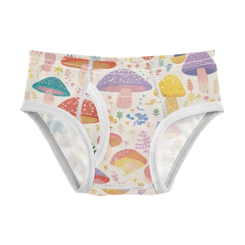 KLL Trippy Woodland Mushrooms Rainbow Eyed Toddler Boys Comfort Athletic Underwear Breathable Undies
