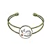 Pintura acuarela miaoji marioneta Cat Pulsera Brazalete Retro Joyas De PuÃ±o Abierto