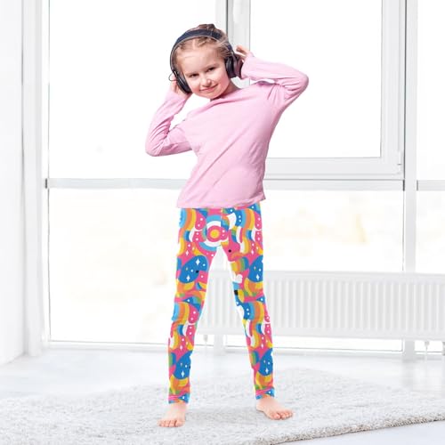 KLL Colorful Little Girls Active Leggings Stretch Full Length Leg Yoga Pants Sports4